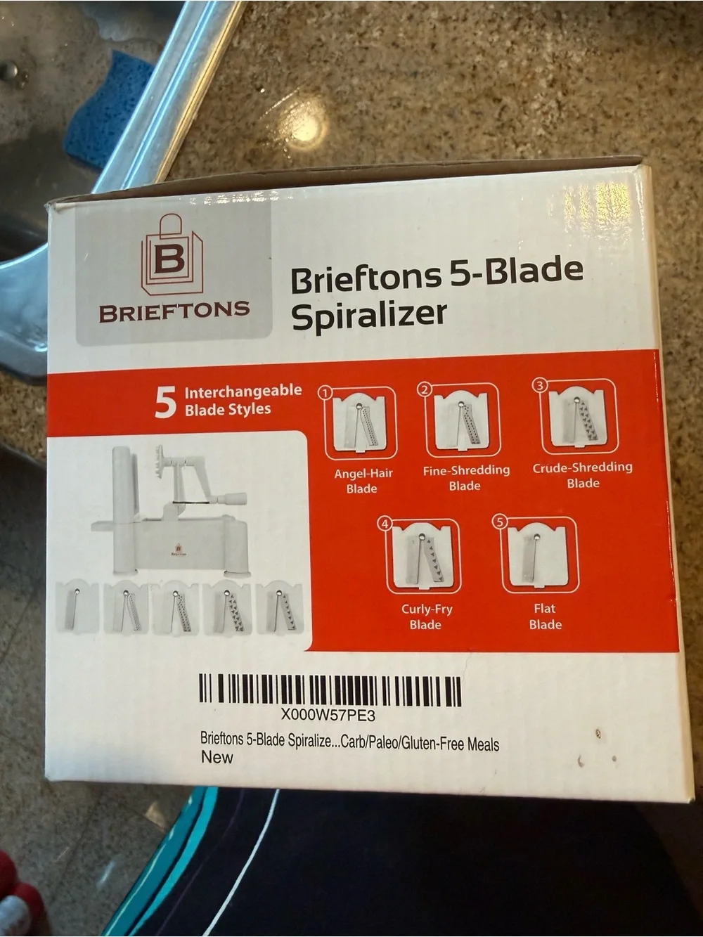 Brieftons 5-Blade Spiralizer: Vegetable Spiral Slicer